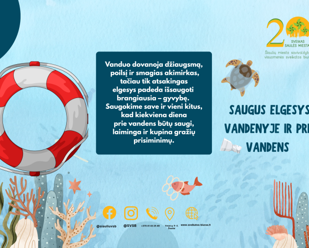 Saugus elgesys prie vandens ir vandenyje