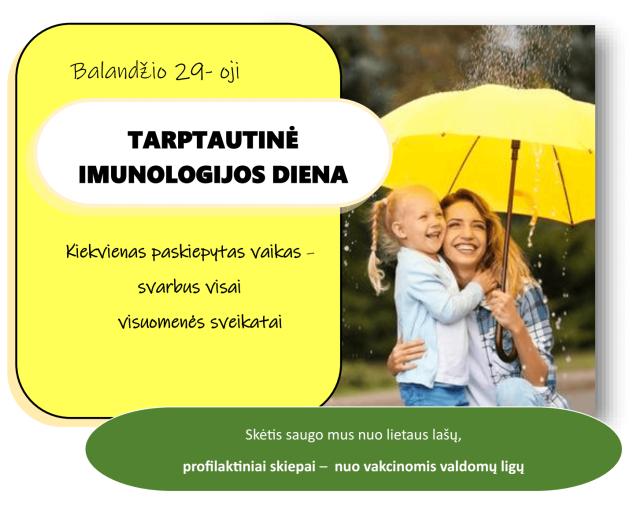 Balandžio 29- ąją minime tarptautinę imunologijos dieną