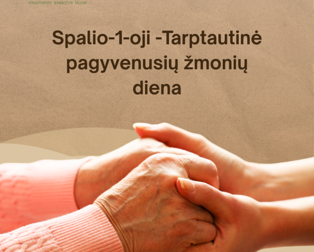 Spalio 1-oji – Tarptautinė pagyvenusių žmonių diena: sveika mityba – svarbi geros savijautos dalis