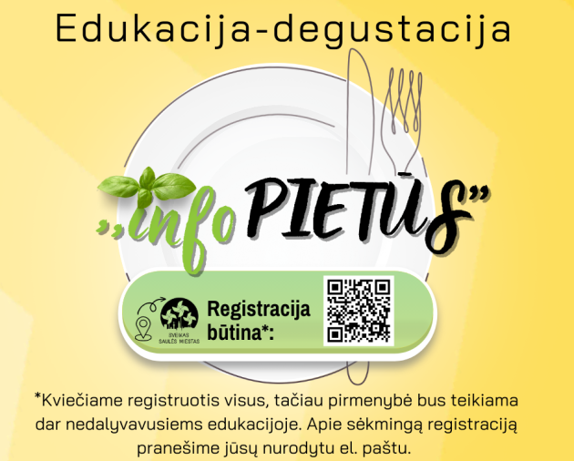 REGISTRACIJA į edukaciją-degustaciją ,,infoPIETŪS''