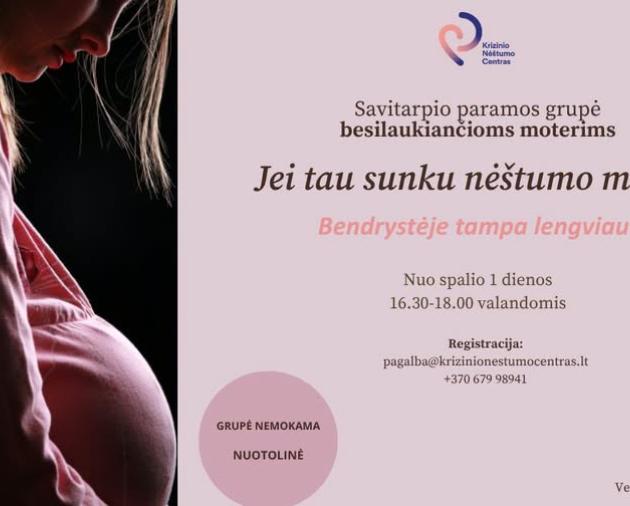 Kviečiame į nėščiųjų savitarpio paramos grupę