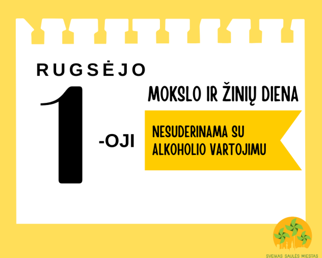 Mokslo ir žinių diena nesuderinama su alkoholio vartojimu – pristatome naujausio tyrimo duomenis