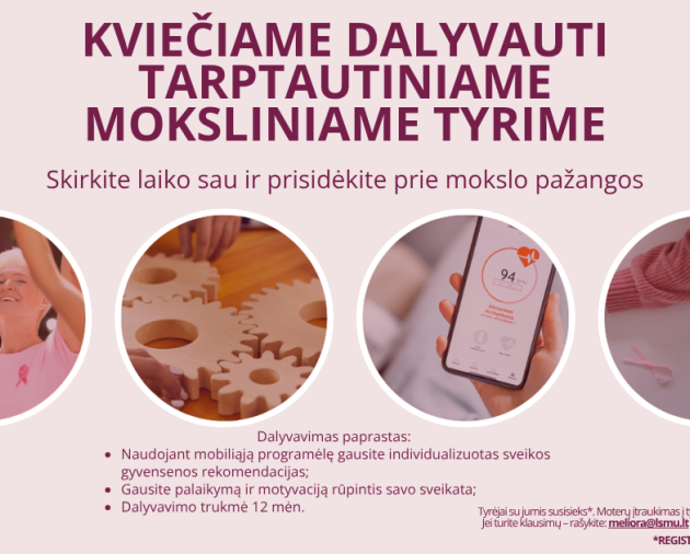 Kviečiame dalyvauti tarptautiniame moksliniame tyrime MELIORA