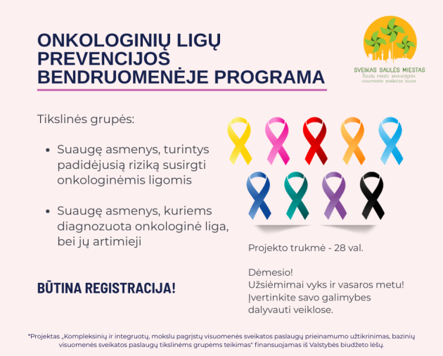 Onkologinių ligų prevencijos bendruomenėje programa