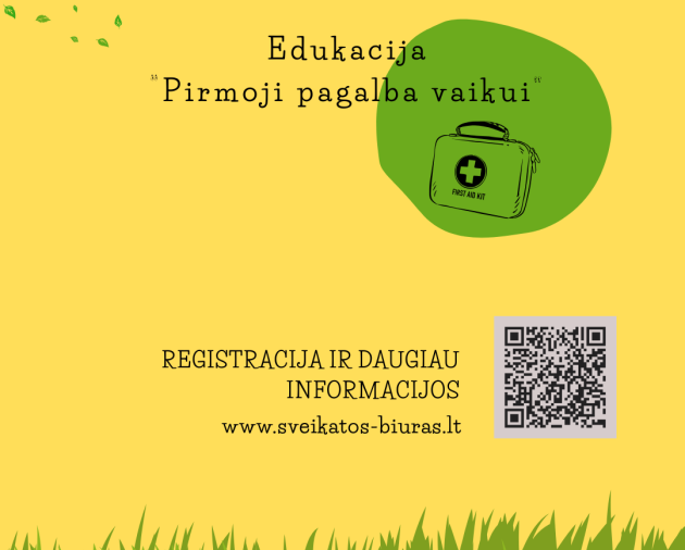 Kviečiame išmokti teikti pirmąją pagalbą vaikui namuose