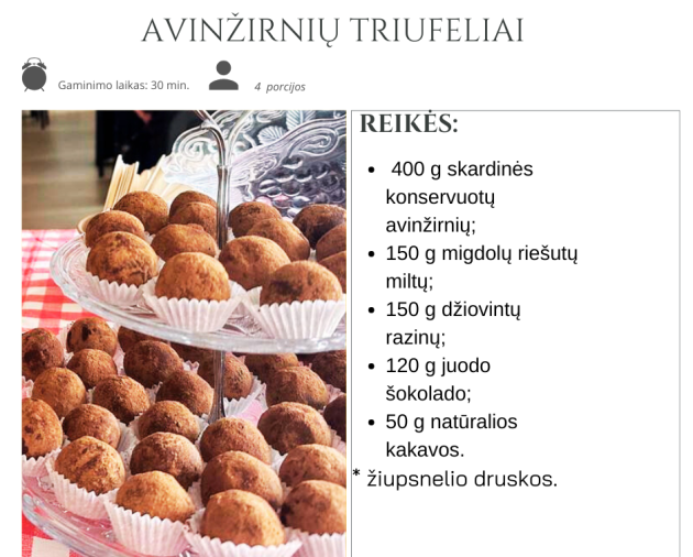 25# Kovas: Avinžirnių triufeliai