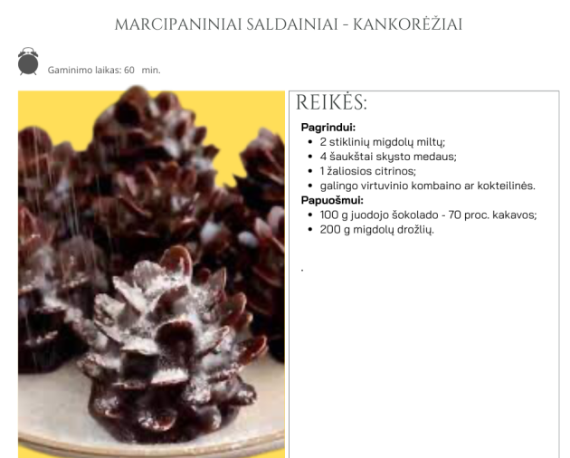 24# Gruodis: Marcipaniniai saldainiai - ,,kankorėžiai"