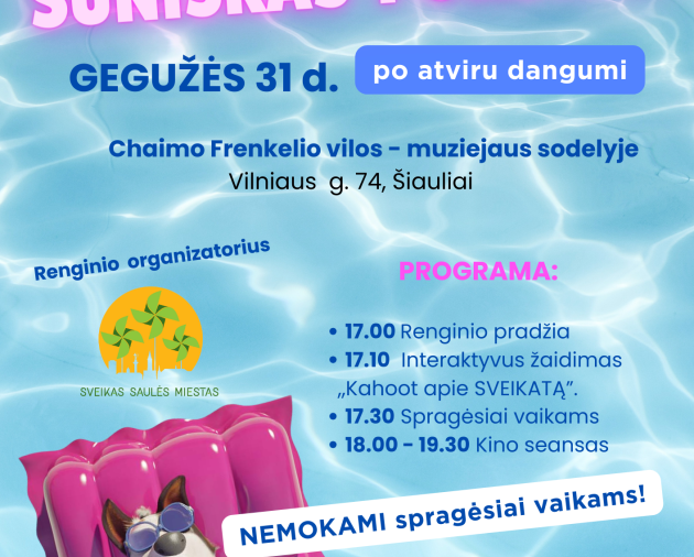 Kino seansas po atviru dangumi. Animacinis filmas: ,,Šuniškas pokštas"