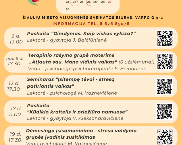 Mokymai šeimai "Sveikas, mažyli!" tęsiasi!