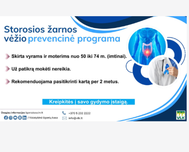 Kovas – storosios žarnos vėžio žinomumo mėnuo 